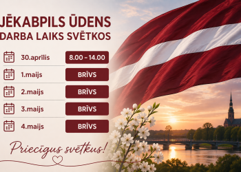 Jēkabpils ūdens darba laiks svētkos